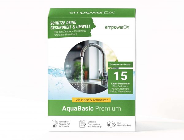 AquaBasic Premium – Trinkwasser Test mit Nährstoffanalyse (15 Parameter)