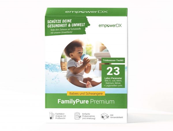 FamilyPure Premium Trinkwasser Test – Probenahme-Set