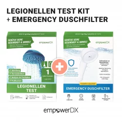 T-safe Hygienebundle – Duschfilter und Legionellen-Testkit